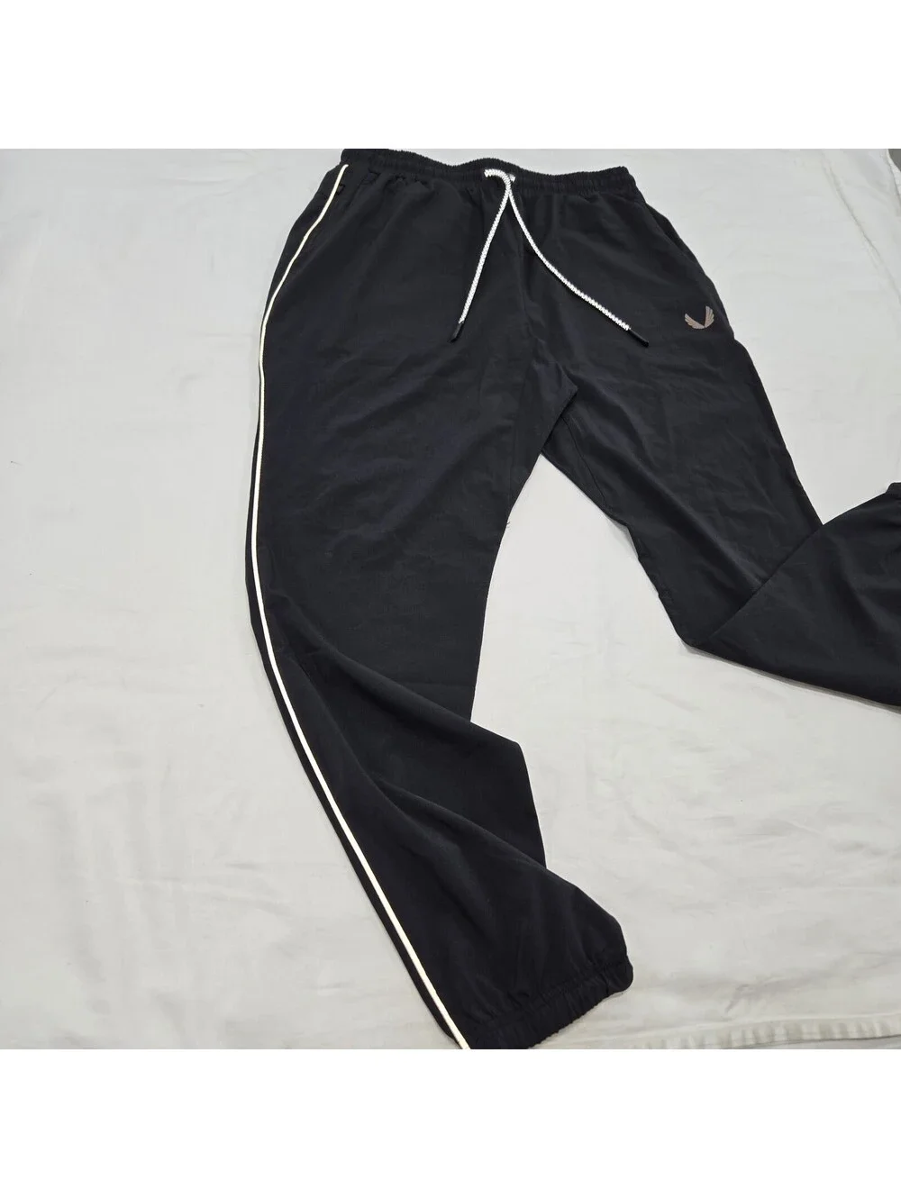 EUC Size MED Men's ASRV DSG-0494 Ultralight Black Track Pants Reflective Joggers